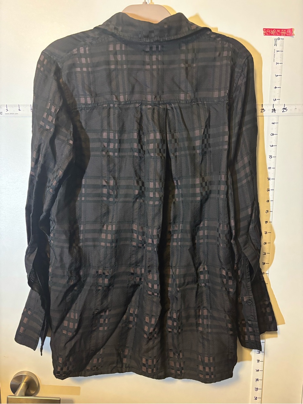 COS Runway Collection Sheer Checked Button-Up Jacquard Shirt size 6 - Picture 7 of 10